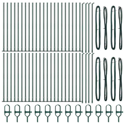 Zaunpfosten 52 pcs Grau 3,2 x 3,2 x 110 cm