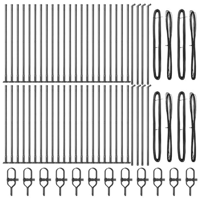 Zaunpfosten 52 pcs Grau 3,2 x 3,2 x 90 cm