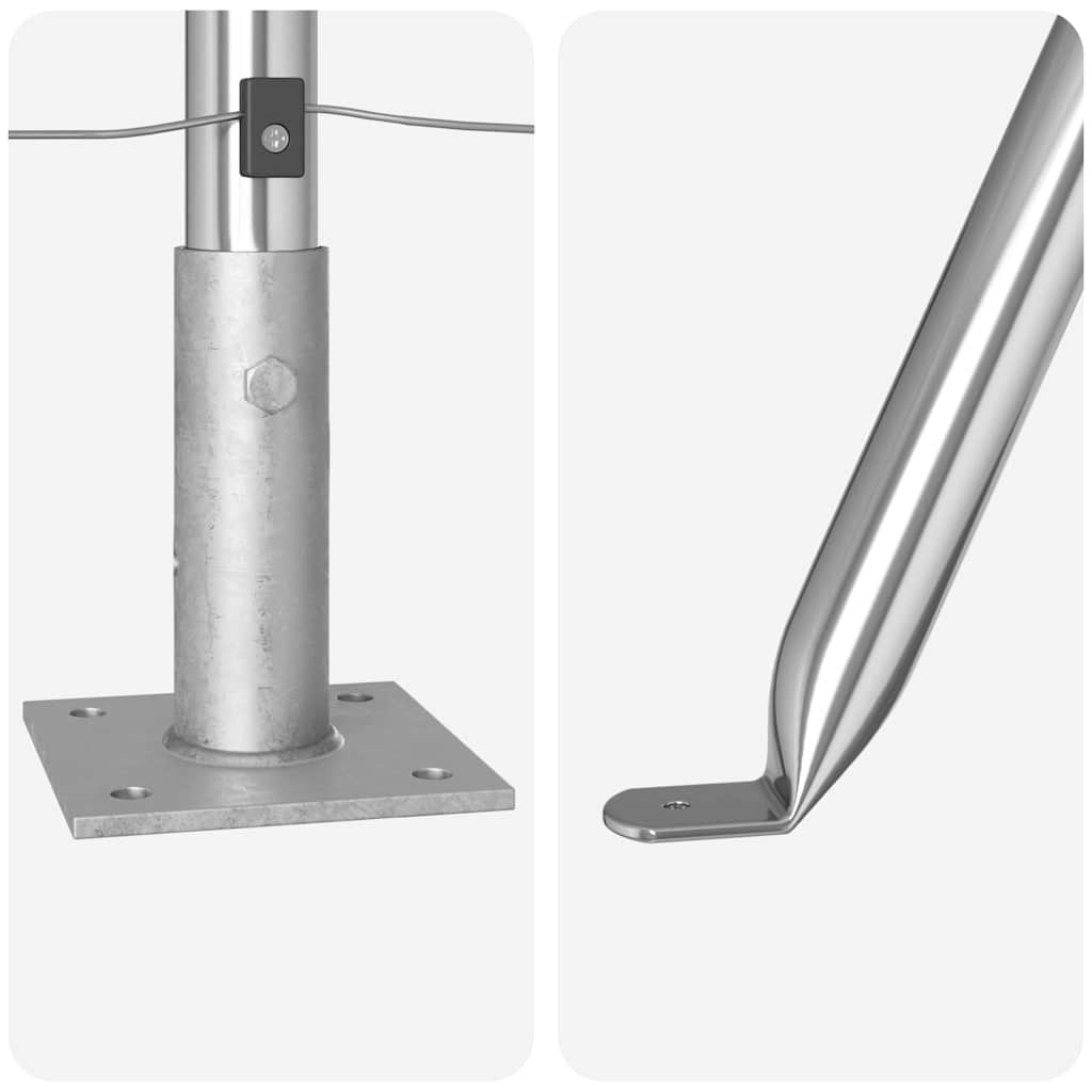 Zaunpfosten 26 pcs Grau 3,2 x 3,2 x 160 cm