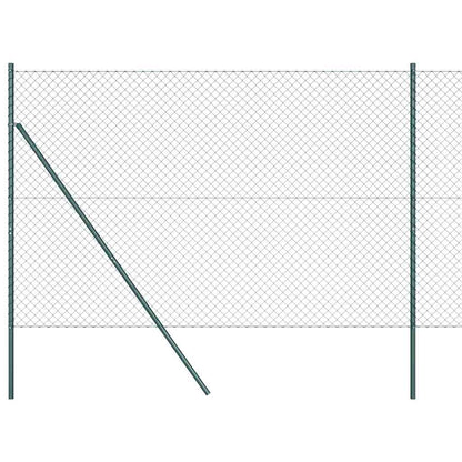 vidaXL Zaunpfosten Grün 10 x 1,6 m (40 x 40 mm Maschen) Stahl und PVC