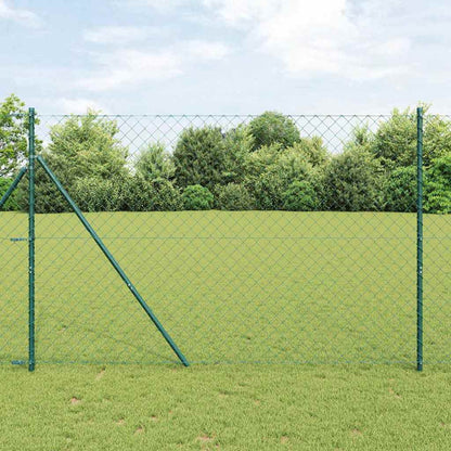 vidaXL Zaunpfosten Grün 10 x 1,6 m (60 x 60 mm Maschenweite)