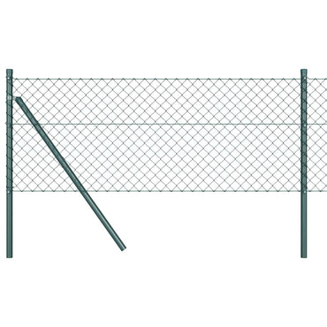 vidaXL Zaunpfosten Grün 25 x 0,8 m (40 x 40 mm Maschen) Stahl und PVC