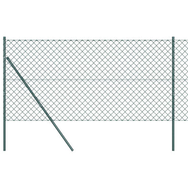 vidaXL Zaunpfosten Grün 25 x 1,4 m (60 x 60 mm Gitter) Stahl und PVC