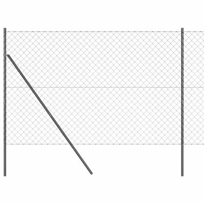 vidaXL Zaunpfosten Grau 10 x 1,5 m (60 x 60 mm Maschen) Stahl und PVC