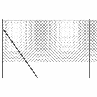 vidaXL Zaunpfosten Grau 25 x 1,2 m (60 x 60 mm Netz) Stahl und PVC