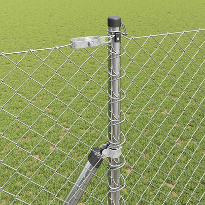 vidaXL Zaunpfosten Silber 10 x 1,5 m (40 x 40 mm Maschen) Stahl