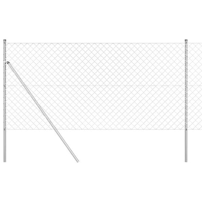 vidaXL Zaunpfosten Silber 10 x 1,2 m (60 x 60 mm Gitter) Stahl