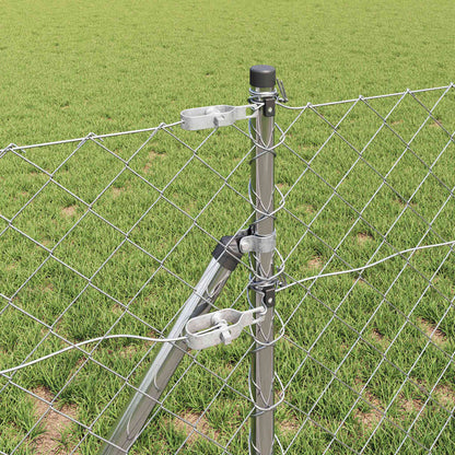 Zaunpfosten Silber 25 x 0,8 m (60 x 60 mm Netz) Stahl