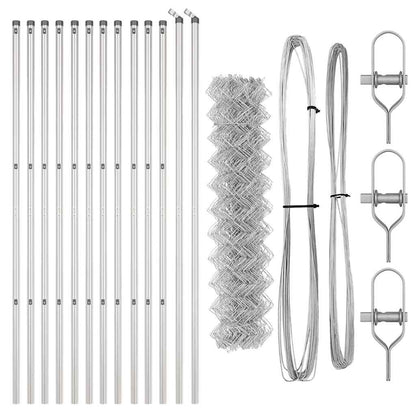 vidaXL Zaunpfosten Silber 25 x 1,2 m (60 x 60 mm Netz) Stahl