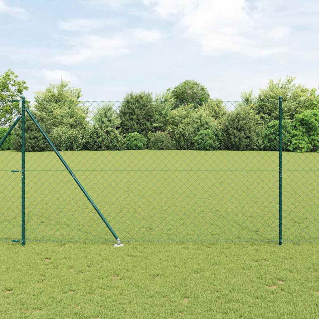 vidaXL Zaunpfosten Grün 10 x 1,6 m (60 x 60 mm Maschenweite)