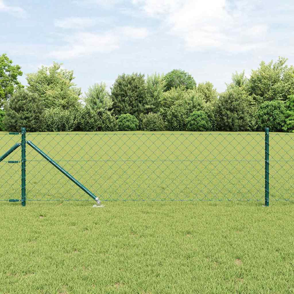 vidaXL Zaunpfosten Grün 0.8 x 25 m (60 x 60 mm Maschen) Stahl