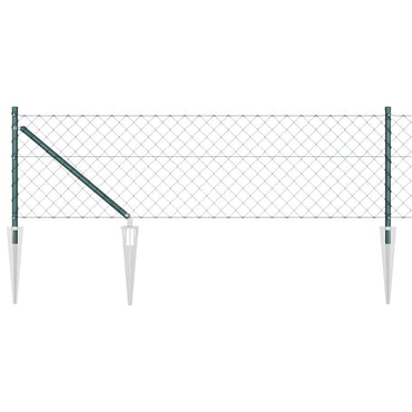 vidaXL Zaunpfosten Grün 0.8 x 25 m (60 x 60 mm Maschen) Stahl