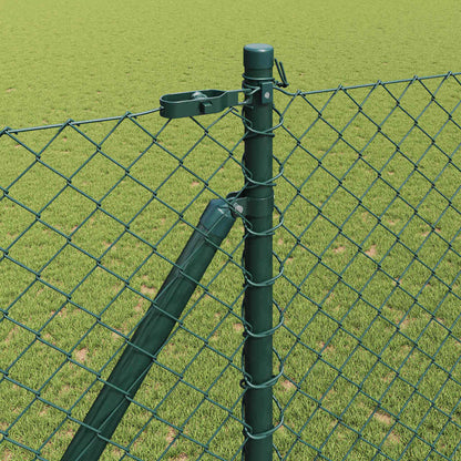 vidaXL Zaunpfosten Grün 1,5 x 25 m (60 x 60 mm Maschenweite) Stahl