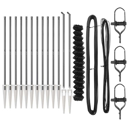 Zaunpfosten Grau 25 x 1,5 m (60 x 60 mm Maschen) Stahl