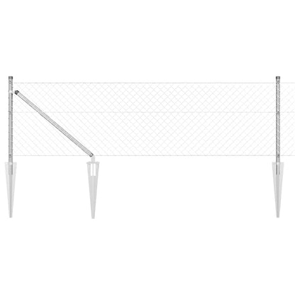 vidaXL Zaunpfosten Silber 10 x 0,8 m (40 x 40 mm Gitter) Stahl