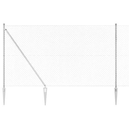 vidaXL Zaunpfosten Silber 10 x 1,6 m (40 x 40 mm Maschen) Stahl