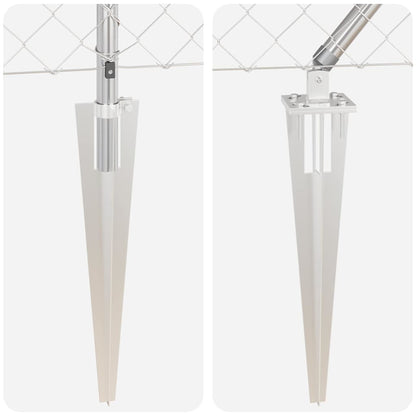 Zaunpfosten Silber 25 x 1,2 m (60 x 60 mm Netz) Stahl