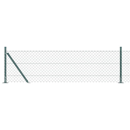 vidaXL Zaunpfosten Grün 10 x 0,4 m (40 x 40 mm Maschen) Stahl und PVC
