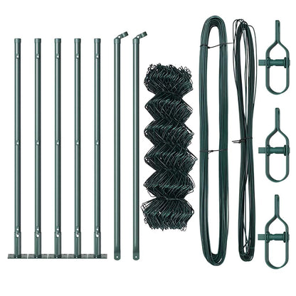 Zaunpfosten Grün 10 x 0,6 m (40 x 40 mm Maschen) Stahl und PVC