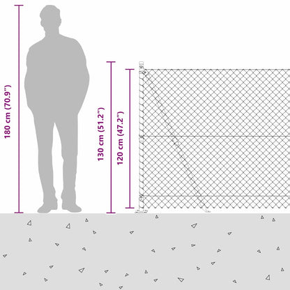 vidaXL Zaunpfosten Grün 10 x 1,2 m (40 x 40 mm Maschenweite)
