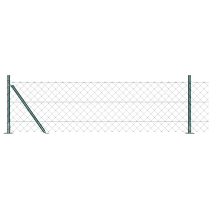 vidaXL Zaunpfosten Grün 10 x 0,4 m (60 x 60 mm Maschen) Stahl und PVC