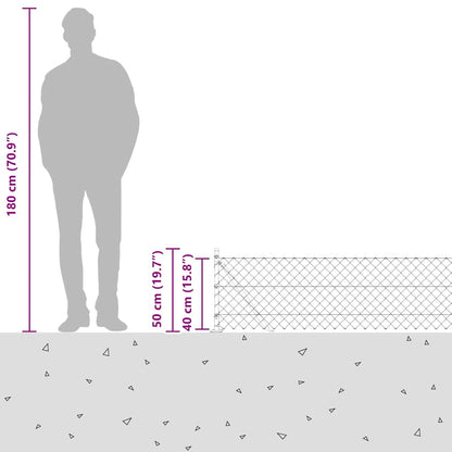 vidaXL Zaunpfosten Grün 10 x 0,4 m (60 x 60 mm Maschen) Stahl und PVC