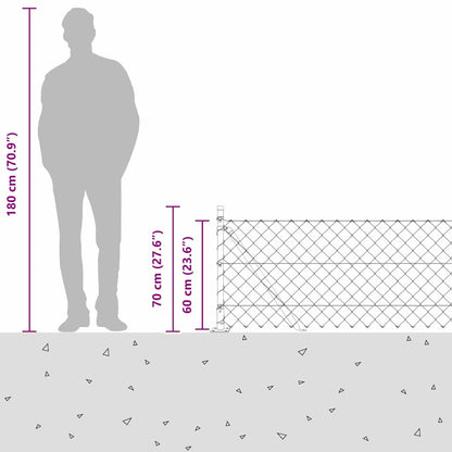vidaXL Zaunpfosten Grün 10 x 0,6 m (60 x 60 mm Maschen) Stahl und PVC