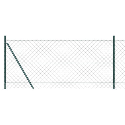 vidaXL Zaunpfosten Grün 10 x 0,8 m (60 x 60 mm Maschen) Stahl und PVC