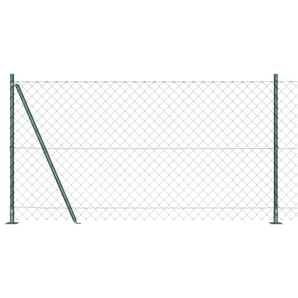 vidaXL Zaunpfosten Grün 10 x 1,2 m (60 x 60 mm Gitter) Stahl und PVC