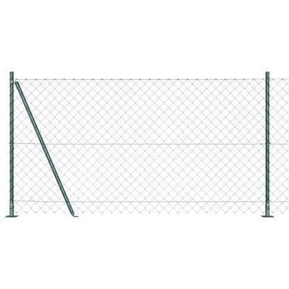 vidaXL Zaunpfosten Grün 10 x 1,2 m (60 x 60 mm Gitter) Stahl und PVC