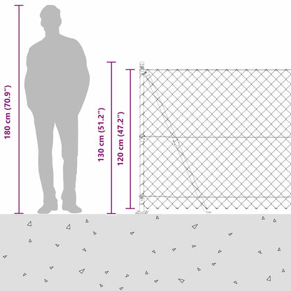 vidaXL Zaunpfosten Grün 10 x 1,2 m (60 x 60 mm Gitter) Stahl und PVC