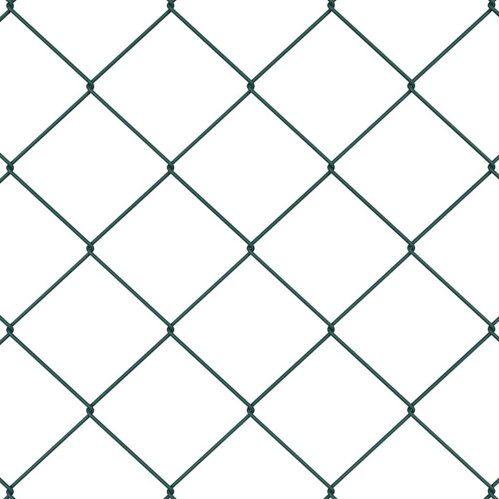 vidaXL Zaunpfosten Grün 10 x 1,5 m (60 x 60 mm Maschen) Stahl und PVC