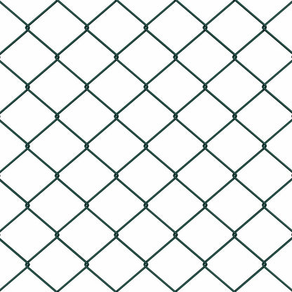 vidaXL Zaunpfosten Grün 25 x 0,4 m (40 x 40 mm Maschen) Stahl und PVC