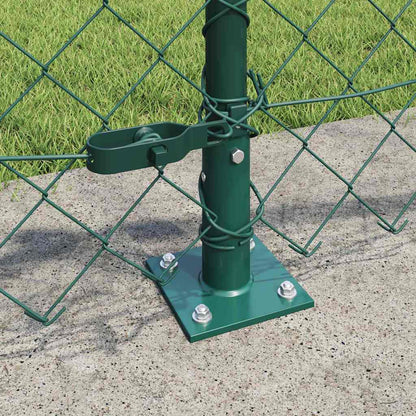 vidaXL Zaunpfosten Grün 25 x 0,4 m (60 x 60 mm Maschen) Stahl und PVC