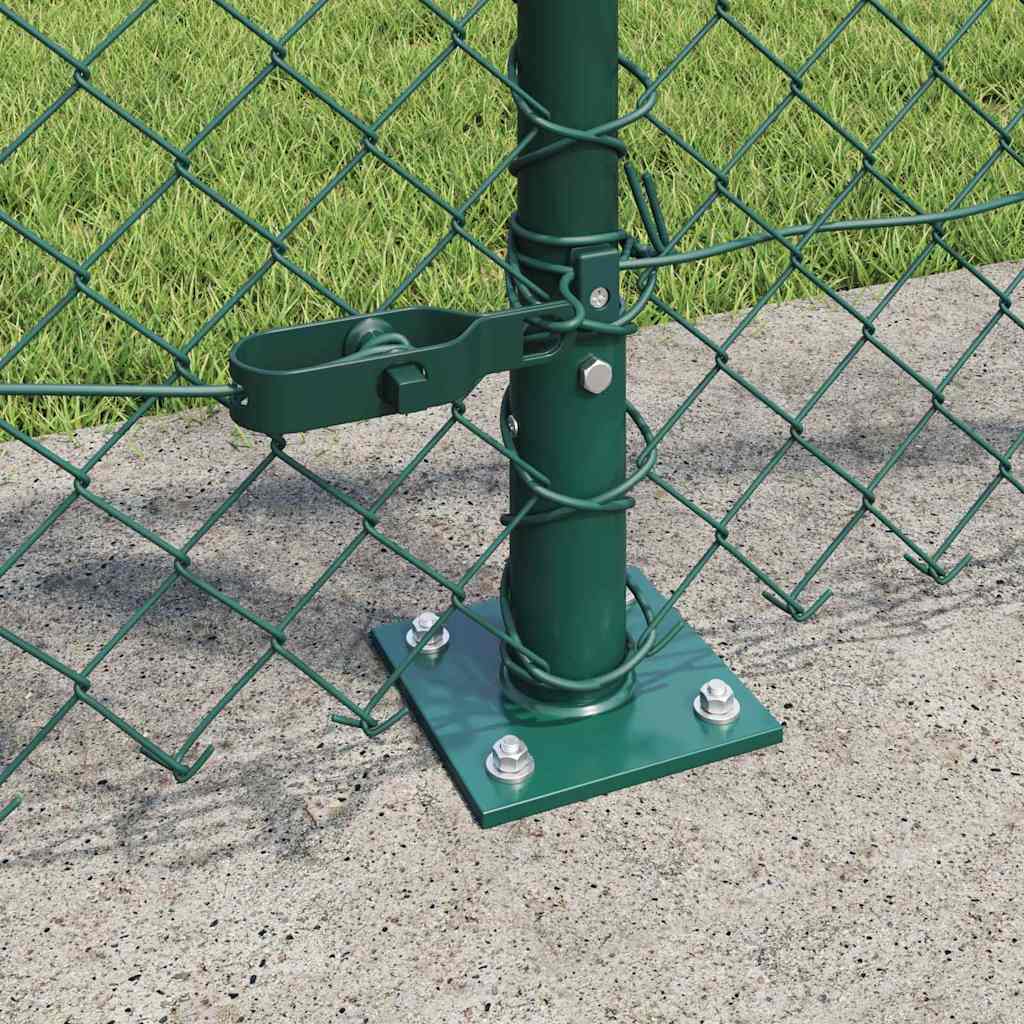 vidaXL Zaunpfosten Grün 0.8 x 25 m (60 x 60 mm Maschen) Stahl