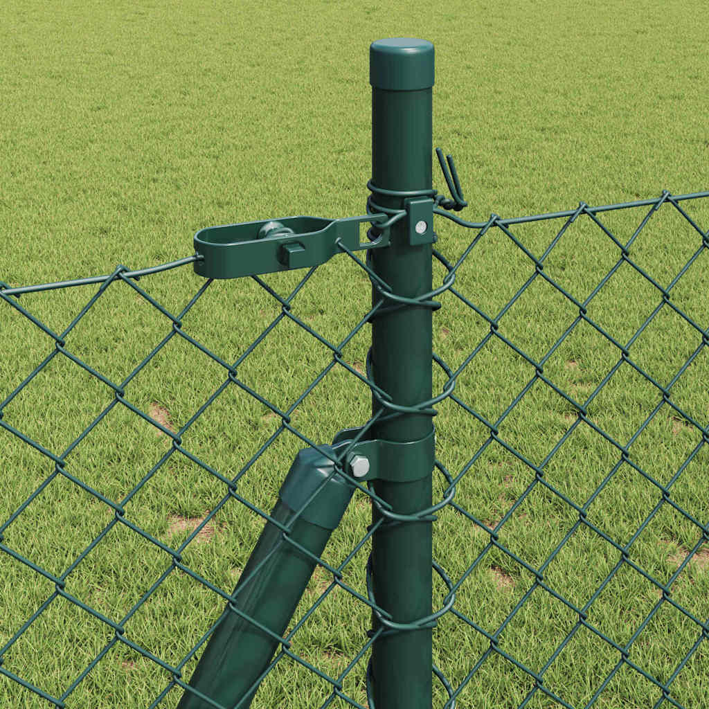 vidaXL Zaunpfosten Grün 0.8 x 25 m (60 x 60 mm Maschen) Stahl