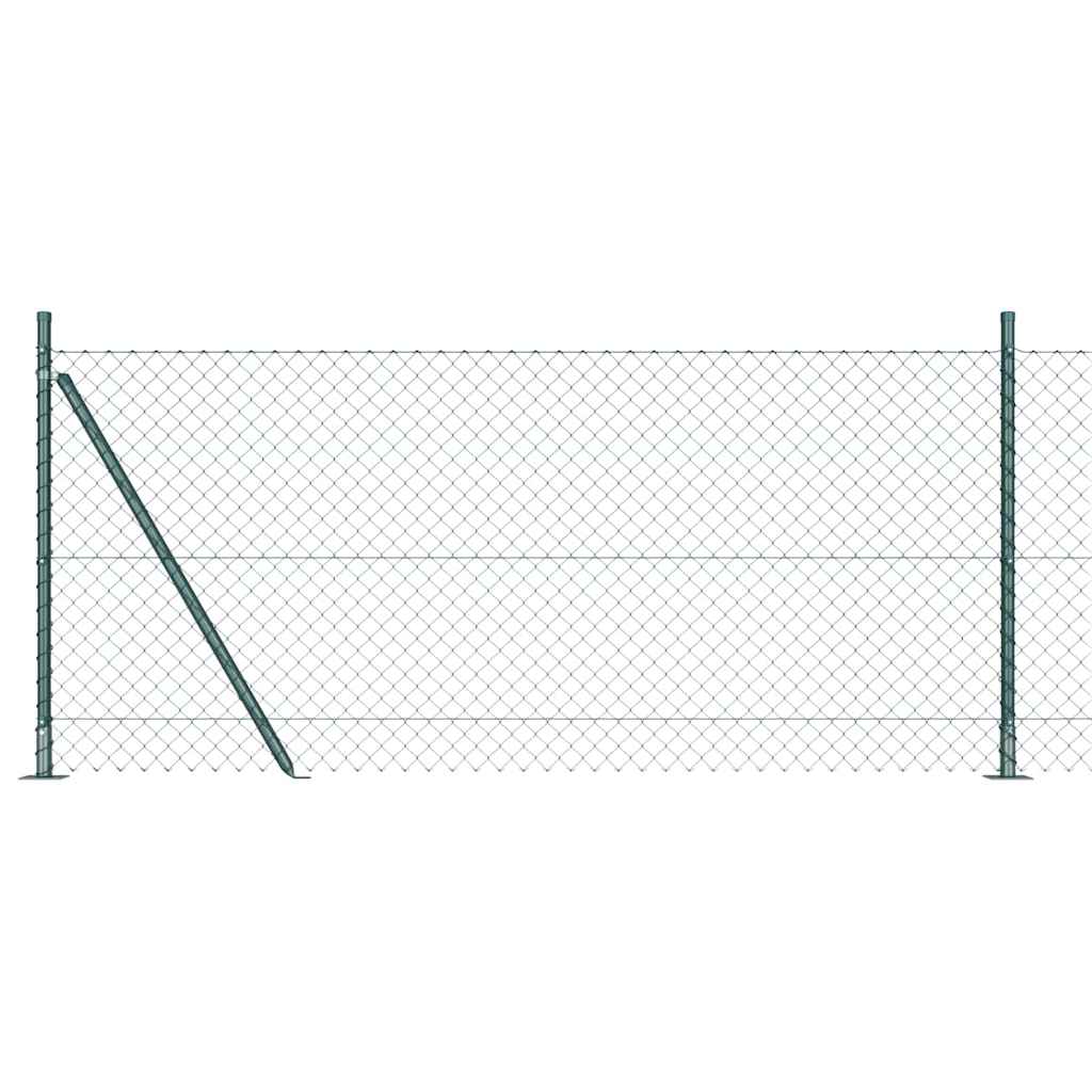 vidaXL Zaunpfosten Grün 0.8 x 25 m (60 x 60 mm Maschen) Stahl