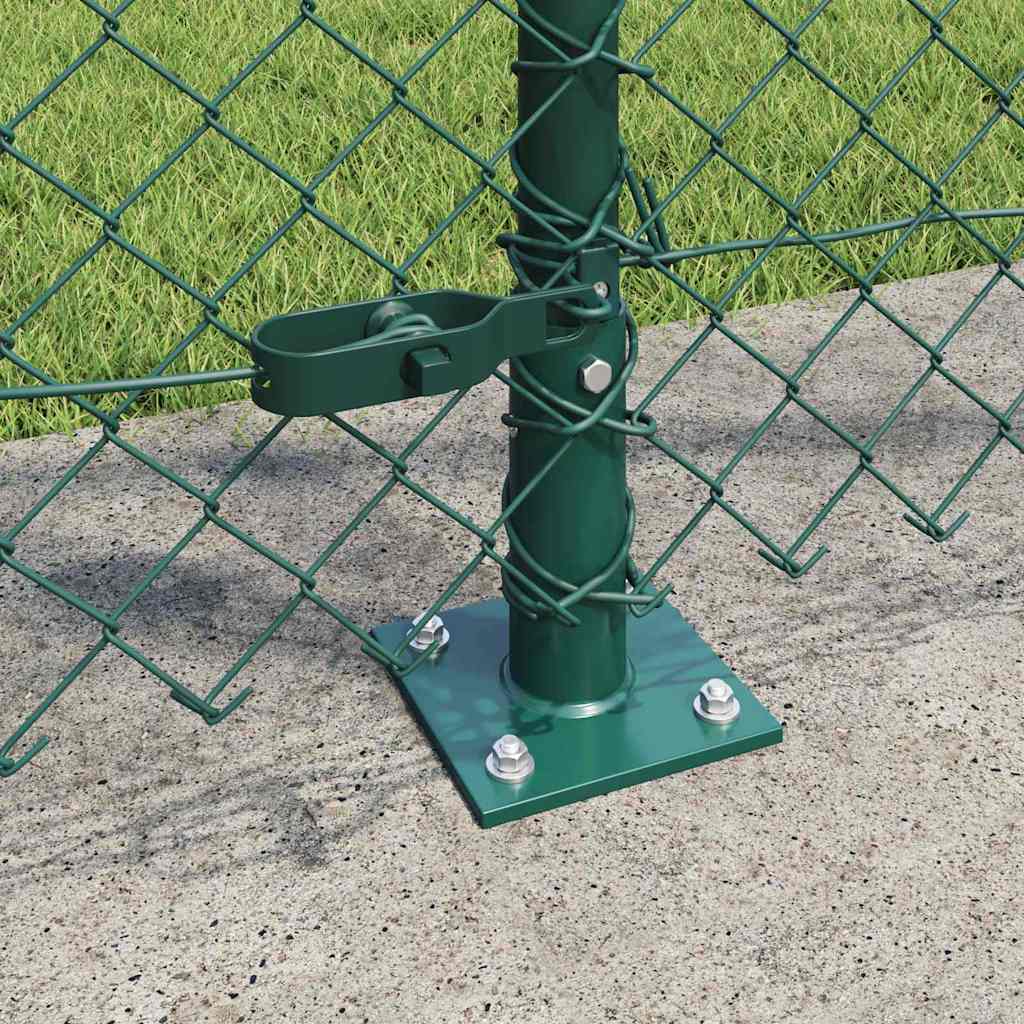 vidaXL Zaunpfosten Grün 25 x 1,2 m (60 x 60 mm Netz) Stahl und PVC