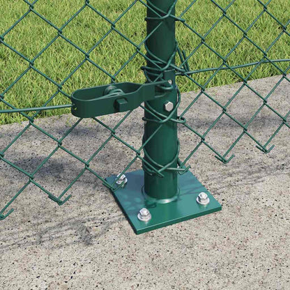 vidaXL Zaunpfosten Grün 25 x 1,2 m (60 x 60 mm Netz) Stahl und PVC