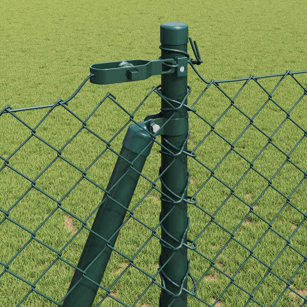 vidaXL Zaunpfosten Grün 25 x 1,2 m (60 x 60 mm Netz) Stahl und PVC