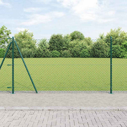vidaXL Zaunpfosten Grün 25 x 1,2 m (60 x 60 mm Netz) Stahl und PVC