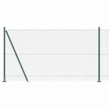 vidaXL Zaunpfosten Grün 25 x 1,2 m (60 x 60 mm Netz) Stahl und PVC