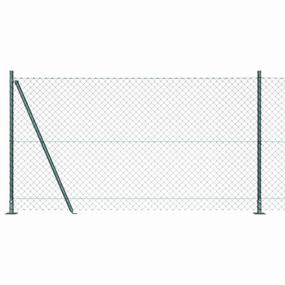 vidaXL Zaunpfosten Grün 25 x 1,2 m (60 x 60 mm Netz) Stahl und PVC