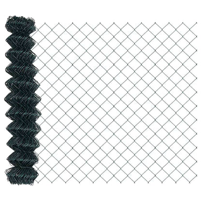 vidaXL Zaunpfosten Grün 25 x 1,2 m (60 x 60 mm Netz) Stahl und PVC