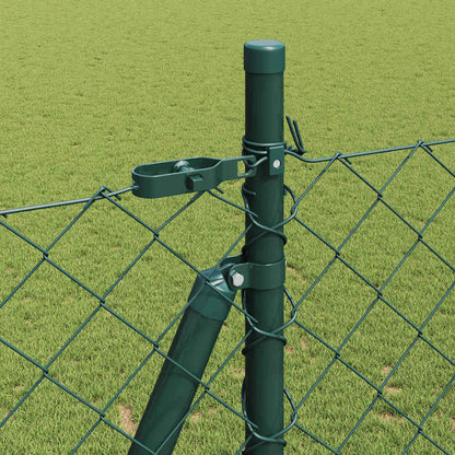 vidaXL Zaunpfosten Grün 1,5 x 25 m (60 x 60 mm Maschenweite) Stahl