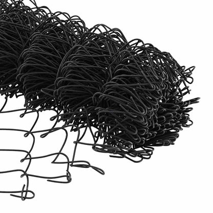 vidaXL Zaunpfosten Grau 10 x 0,8 m (40 x 40 mm Gitter) Stahl und PVC