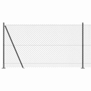 vidaXL Zaunpfosten Grau 10 x 1,2 m (40 x 40 mm Maschenweite)