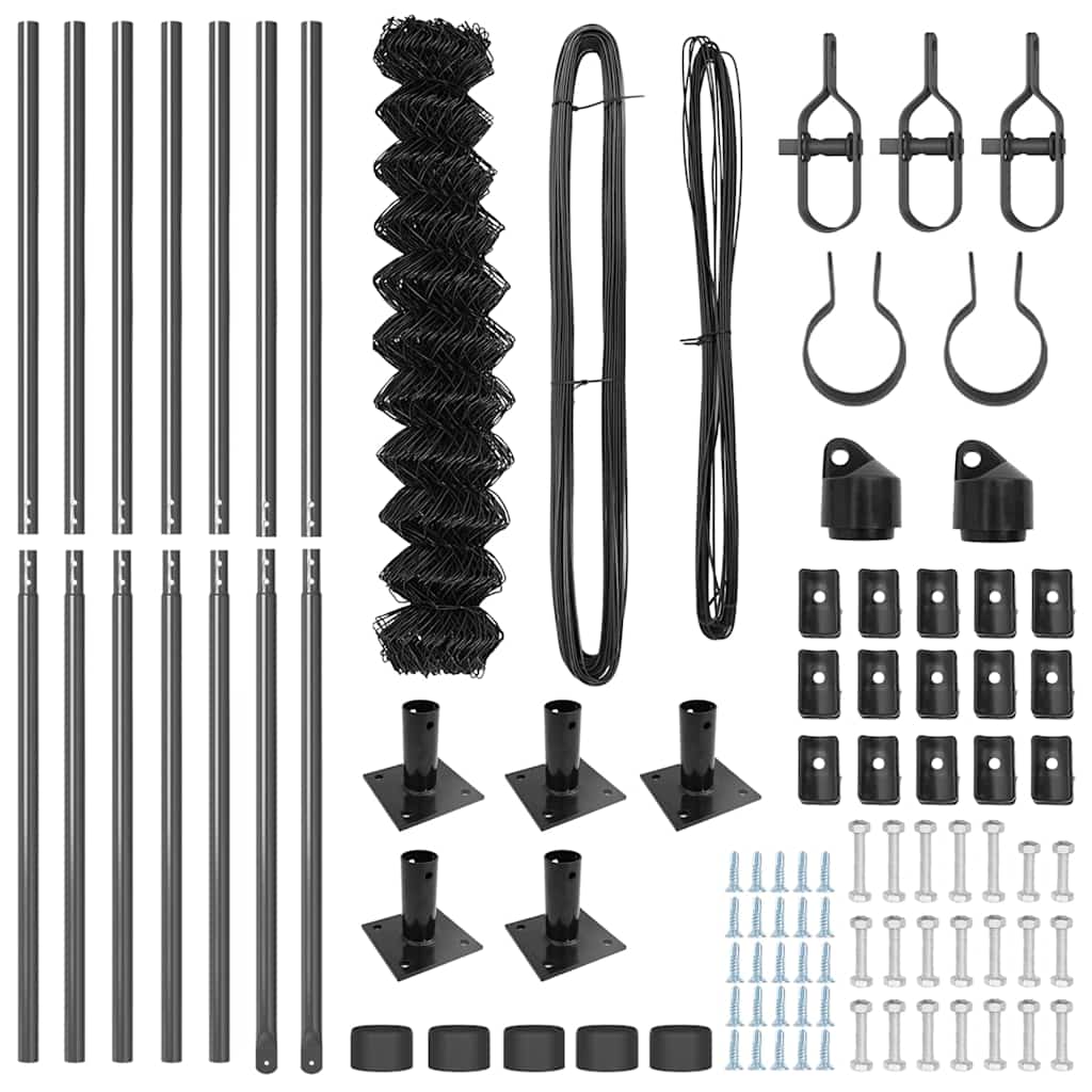 Zaunpfosten Grau 10 x 1,2 m (40 x 40 mm Maschenweite)