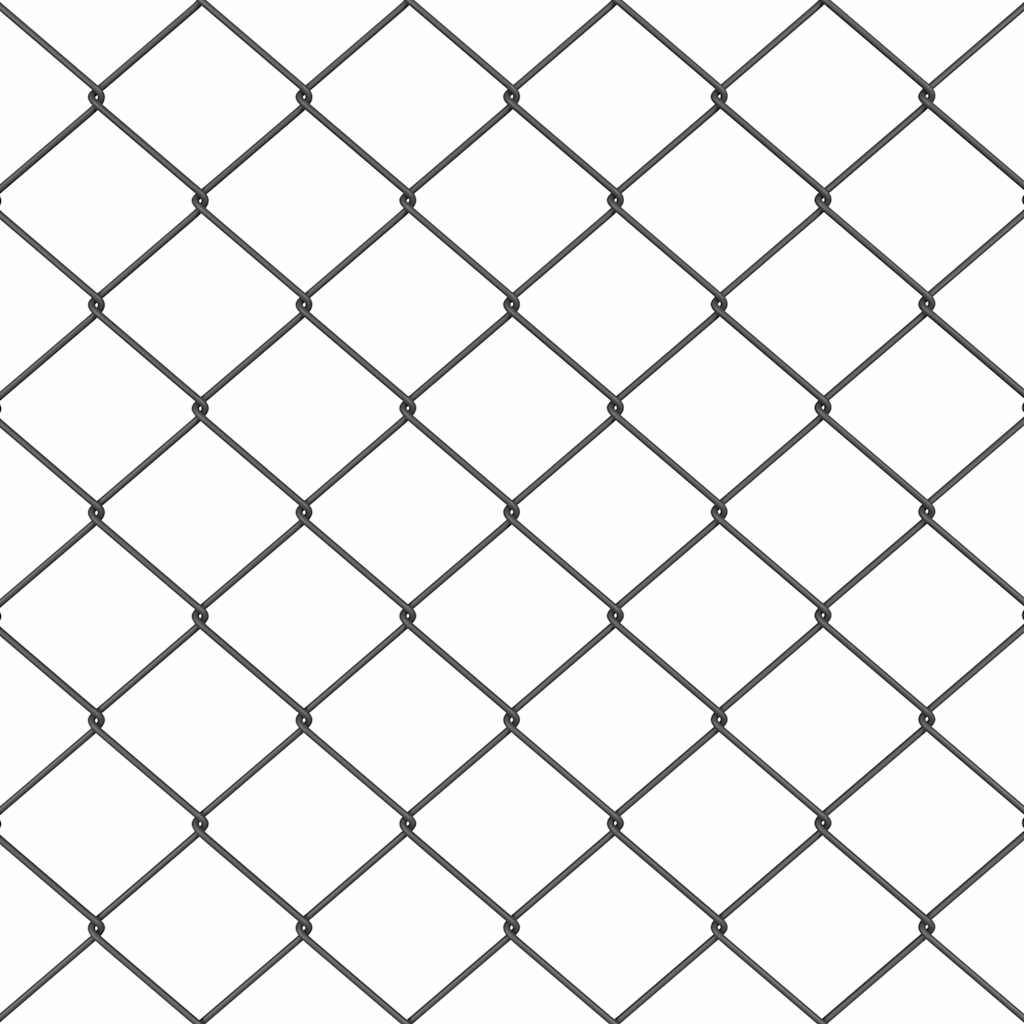 vidaXL Zaunpfosten Grau 10 x 1,4 m (40 x 40 mm Maschen) Stahl und PVC