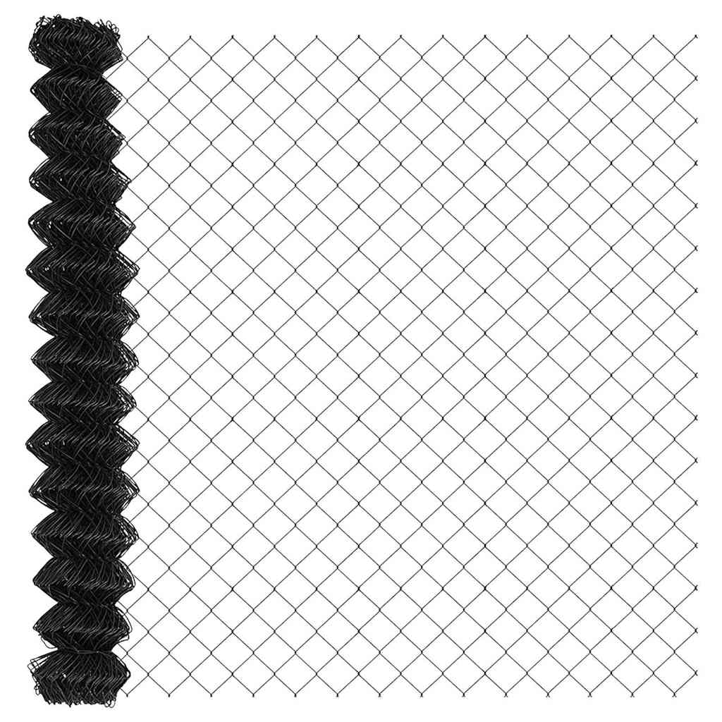 vidaXL Zaunpfosten Grau 10 x 1,4 m (40 x 40 mm Maschen) Stahl und PVC